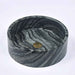 420*420*140mm Infinity Black Diagonal Striped Marble Stone Round Above Counter Art Basin