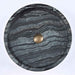 420*420*140mm Infinity Black Diagonal Striped Marble Stone Round Above Counter Art Basin