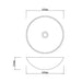 420*420*140mm Infinity Black Marble Stone Round Above Counter Art Basin