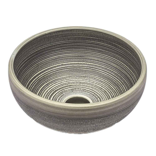 360*360*140mm Infinity Stripe Pattern Porcelain Round Above Counter Art Basin