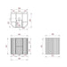 600-1500*500*550mm Poseidon CETO Artis Prime Oak PVC Fluted Curved Wall Hung Vanity