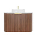 600-1500*500*470mm Poseidon CETO Artis Prime Oak PVC With Inner Drawer Fluted Curved Wall Hung Vanity