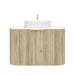 600-1500*500*470mm Poseidon CETO Artis Classic Oak PVC With Inner Drawer Fluted Curved Wall Hung Vanity