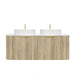 600-1500*500*470mm Poseidon CETO Artis Classic Oak PVC With Inner Drawer Fluted Curved Wall Hung Vanity