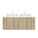 600-1500*500*470mm Poseidon CETO Artis Classic Oak PVC With Inner Drawer Fluted Curved Wall Hung Vanity