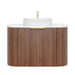 600-1500*500*470mm Poseidon CETO Artis Prime Oak PVC With Inner Drawer Fluted Curved Wall Hung Vanity