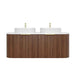 600-1500*500*470mm Poseidon CETO Artis Walnut PVC With Inner Drawer Fluted Curved Wall Hung Vanity