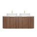 600-1500*500*470mm Poseidon CETO Artis Prime Oak PVC With Inner Drawer Fluted Curved Wall Hung Vanity
