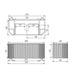 600-1500*500*470mm Poseidon CETO Artis Walnut PVC With Inner Drawer Fluted Curved Wall Hung Vanity