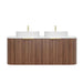 600-1500*500*470mm Poseidon CETO Artis Prime Oak PVC With Inner Drawer Fluted Curved Wall Hung Vanity