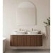 600-1500*500*470mm Poseidon CETO Artis Walnut PVC With Inner Drawer Fluted Curved Wall Hung Vanity