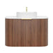 600-1500*500*470mm Poseidon CETO Artis Prime Oak PVC With Inner Drawer Fluted Curved Wall Hung Vanity