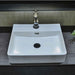 500*420*130mm Infinity Gloss White Ceramic Rectangle Above Counter Basin with 1 Tap Hole