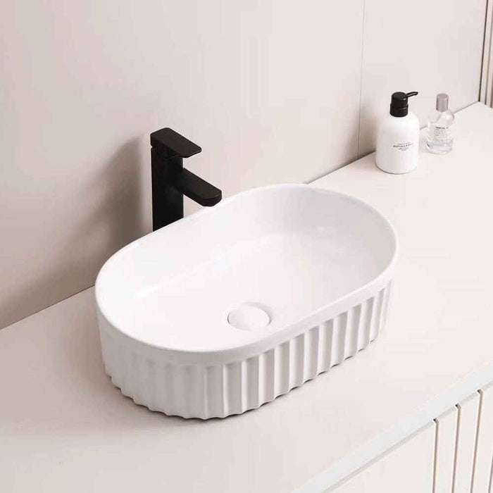 555*355*150mm Infinity Oval Ceramic Above Counter Basin