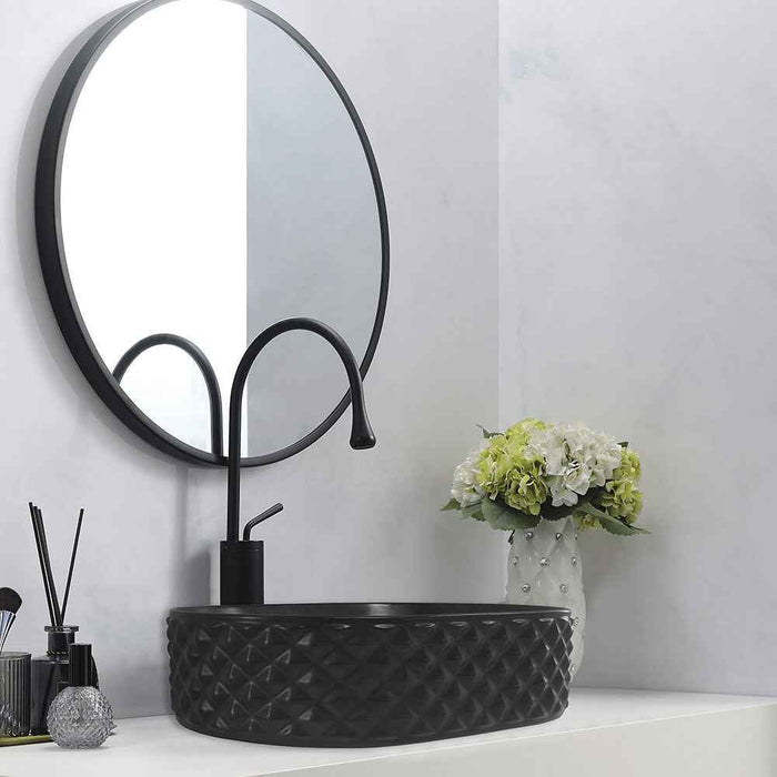 450*340*140mm Infinity Oval Ceramic Above Counter Basin