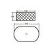 450*340*140mm Infinity Oval Ceramic Above Counter Basin