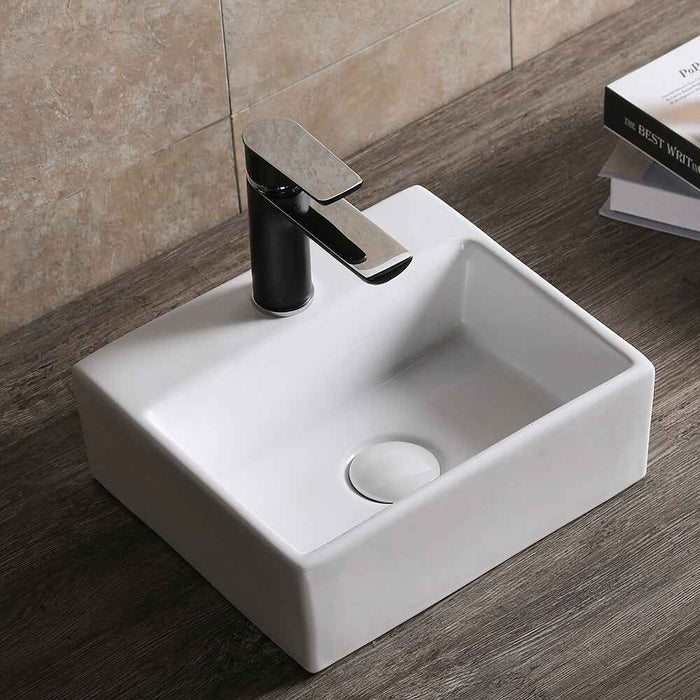 335*290*120mm Infinity Rectangle Ceramic Above Counter Basin