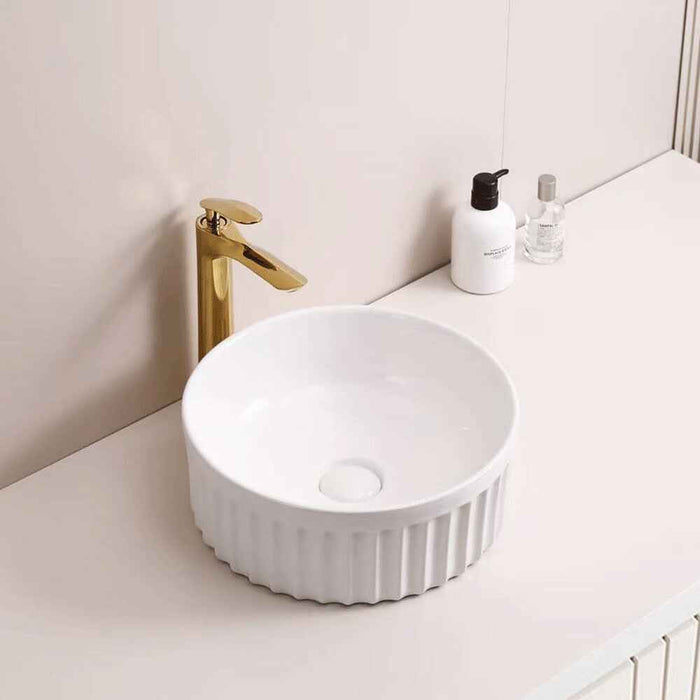 385*385*150mm Infinity Round Ceramic Above Counter Basin