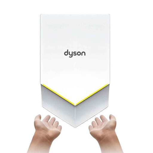 Dyson Airblade V White ABS/PBT Plastic 12s Fast-Dry Low-Noise HEPA Hand Dryer