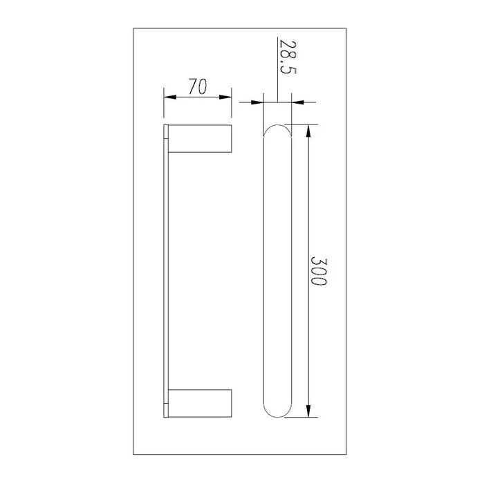 300mm Aquaperla Norico Esperia Solid Brass Round Hand Towel Rail