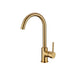 180mm Aquaperla Norico Pentro Brass Round Swivel Spout Kitchen Mixer
