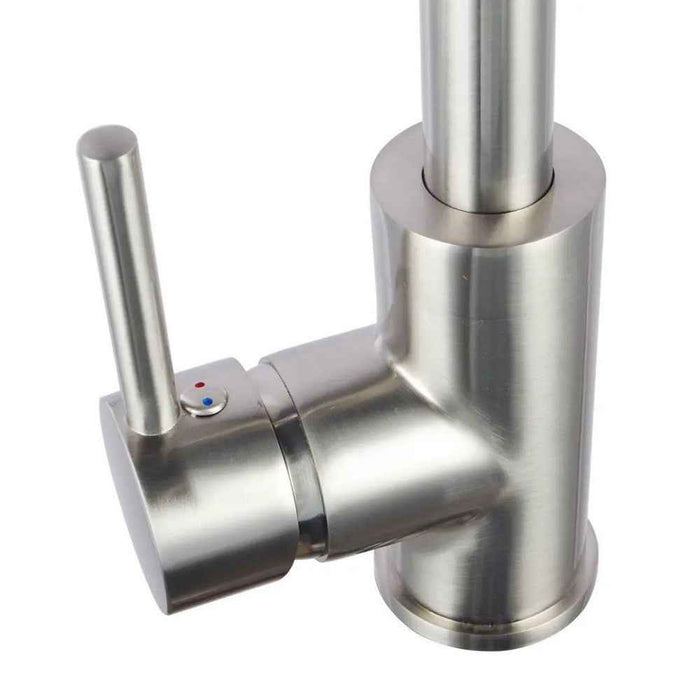 180mm Aquaperla Norico Pentro Brass Round Swivel Spout Kitchen Mixer