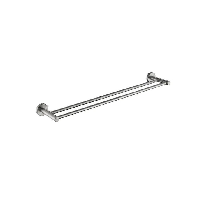 800mm Aquaperla Norico Pentro Stainless Steel Round Double Towel Rail
