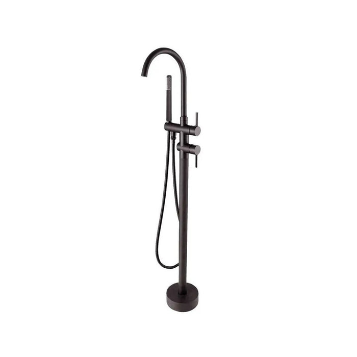 1200mm Aquaperla Norico Pentro Solid Brass Round Freestanding Bath Spout & Handheld Shower