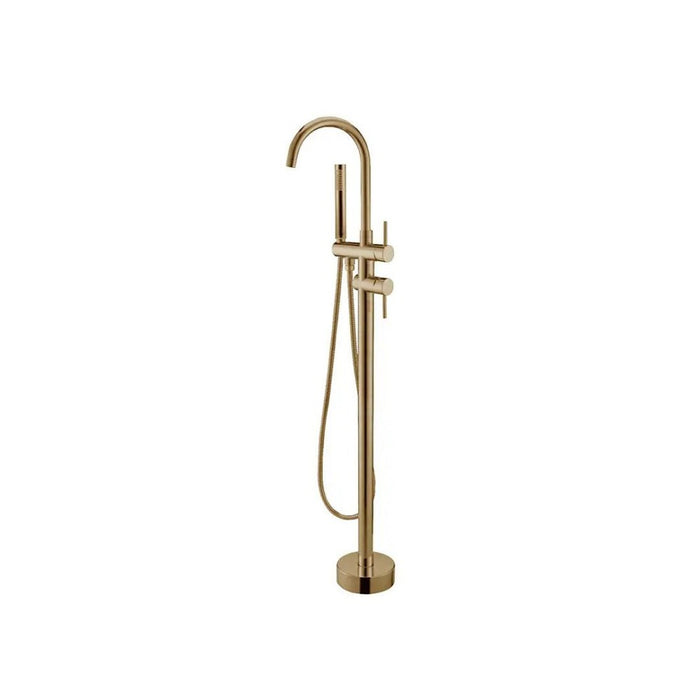 1200mm Aquaperla Norico Pentro Solid Brass Round Freestanding Bath Spout & Handheld Shower