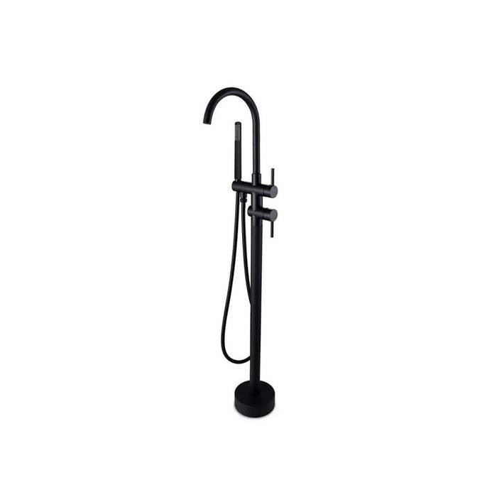 1200mm Aquaperla Norico Pentro Solid Brass Round Freestanding Bath Spout & Handheld Shower