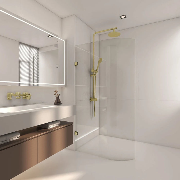 800-1100mm Covey Frameless Edge Curved Walk-In Single Panel Toughen Glass Shower Screens