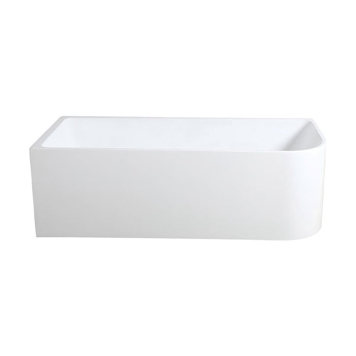 1300-1700*730*580mm Poseidon CBT Matt White Rectangle Acrylic Back To Wall Corner Back Bathtub