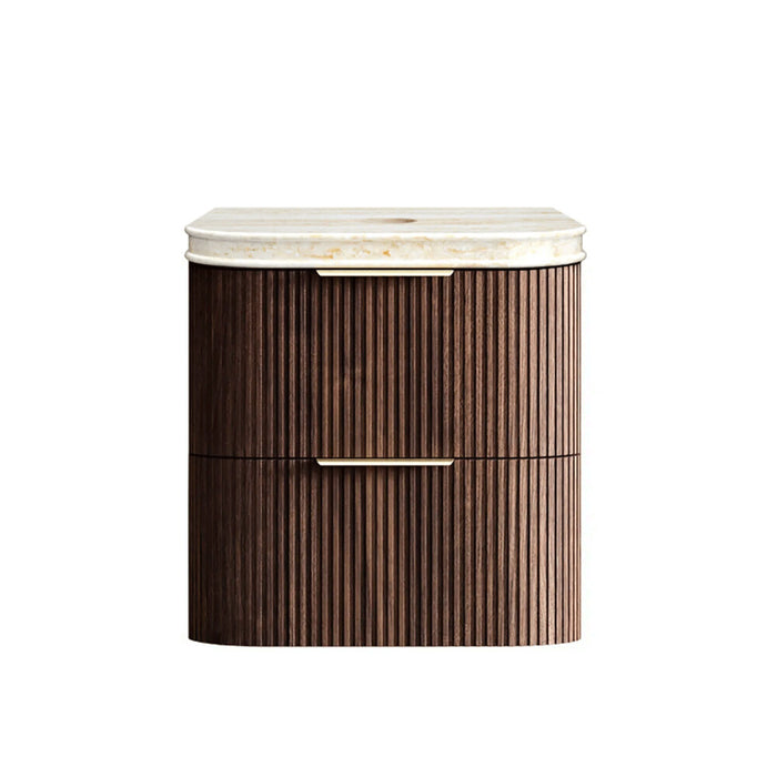 600-1800*490*550mm Otti Havana Sable Walnut Fluted Curve Wall Hung Vanity