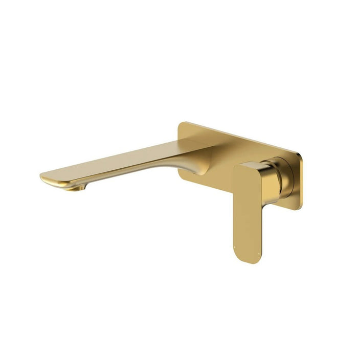 180mm Otti Oskar Electroplated PVD Square Wall Basin Mixer