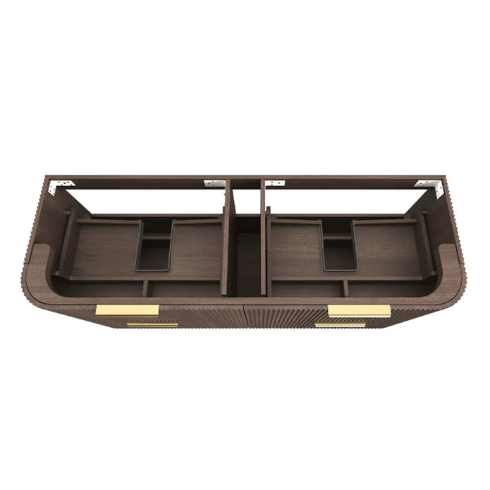 Schematic diagram of Otti Havana wall-hung vanity showing installation and storage benefits