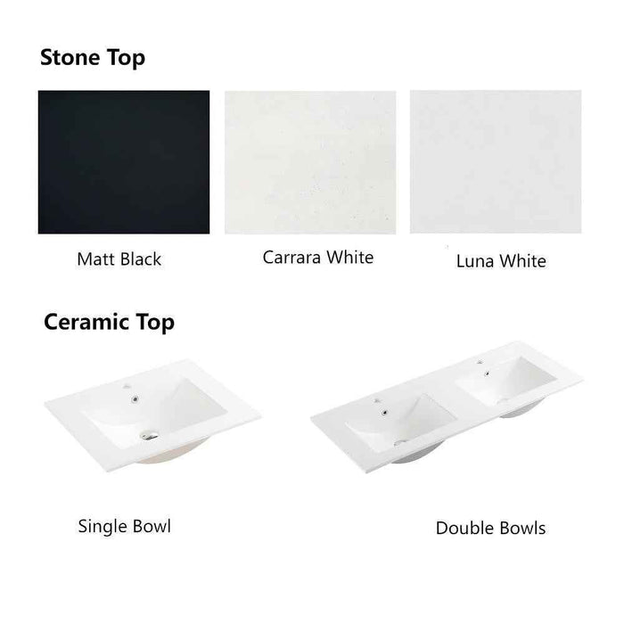 1200-1500*455*390mm Mercio Paris Walnut Woodmatt Sharp-Edged Wall Hung Vanity