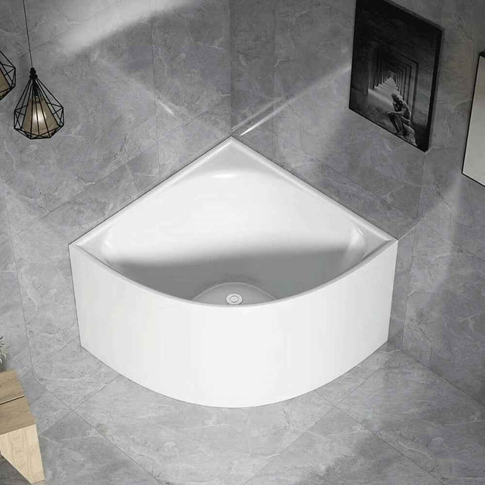 1000*1000*635mm Infinity Gloss White Acrylic No Overflow Corner Bathtub