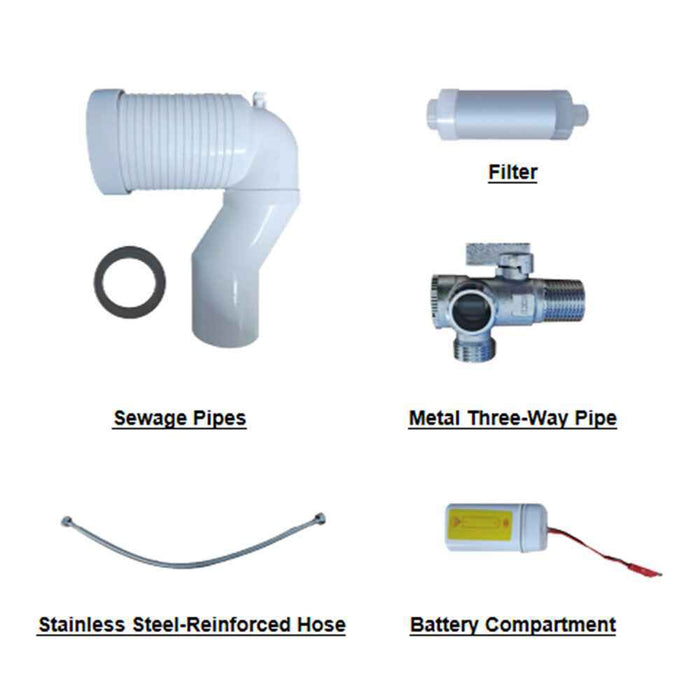 396*686*490mm Sunny Round Cistern-Integrated NightLight Antibacterial Remote Control Smart Toilet