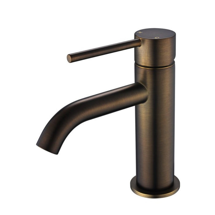 Modernnational Star Mini Brass Curved Spout Basin Mixer