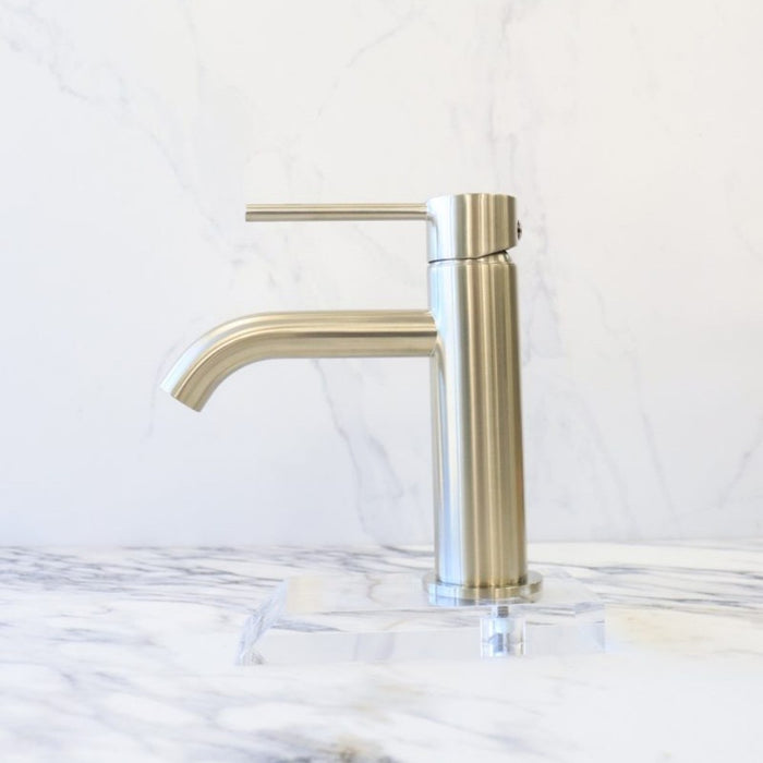 Modernnational Star Mini Brass Curved Spout Basin Mixer
