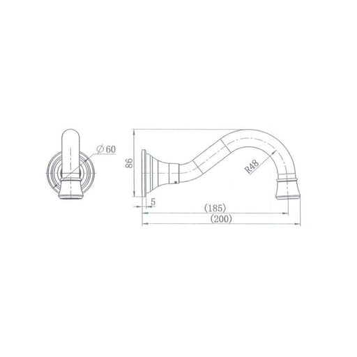 Modernnational Bordeaux Solid Brass Bath Spout