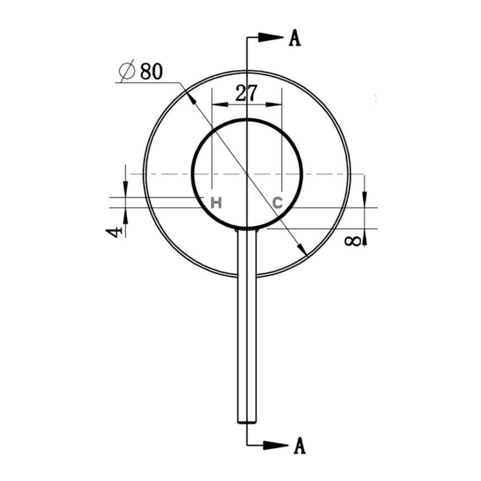 80mm Modernnational Star Mini Shower Mixer Trim Kit