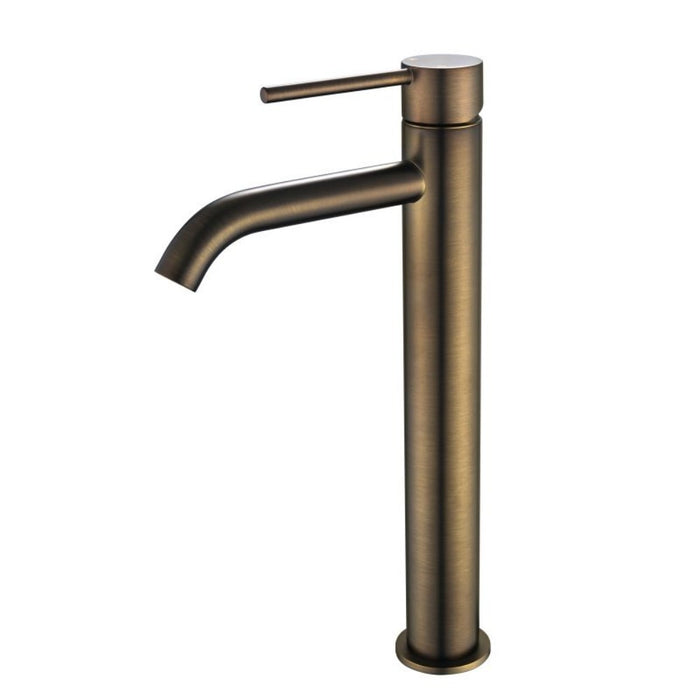 Modernnational Star Mini Brass Curved Spout High Rise Basin Mixer