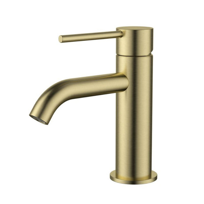 Modernnational Star Mini Brass Curved Spout Basin Mixer