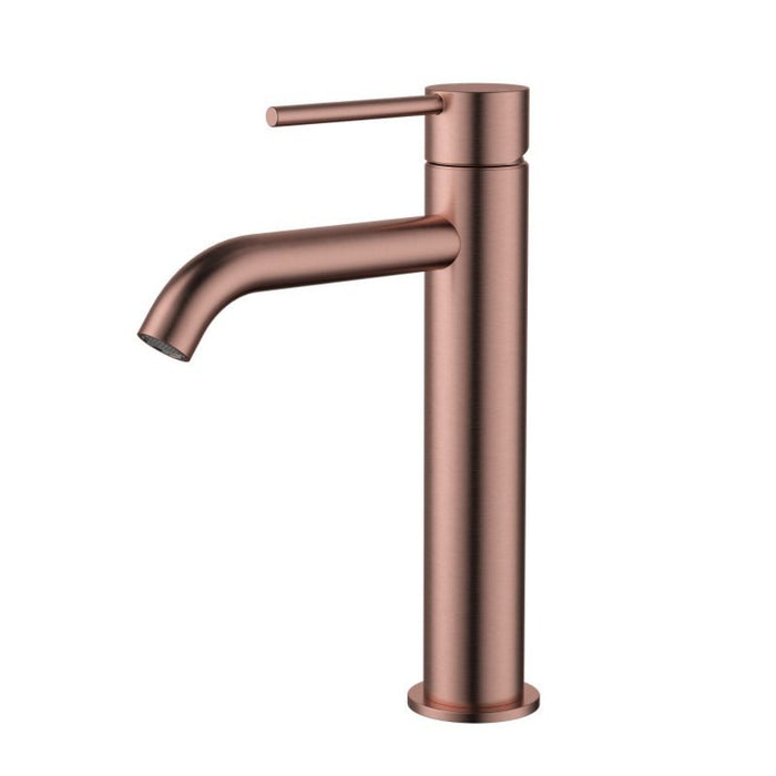 Modernnational Star Mini Brass Curved Spout Mid-Rise Basin Mixer