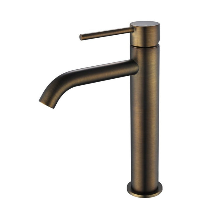 Modernnational Star Mini Brass Curved Spout Mid-Rise Basin Mixer