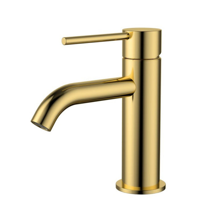 Modernnational Star Mini Brass Curved Spout Basin Mixer