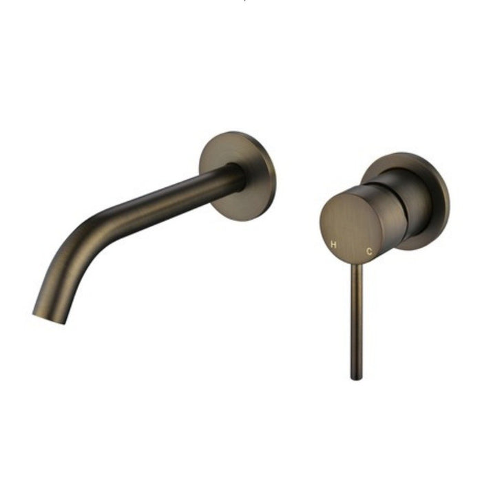 60mm Modernnational Star Mini Brass Small Backplate Wall Mixer With Spout