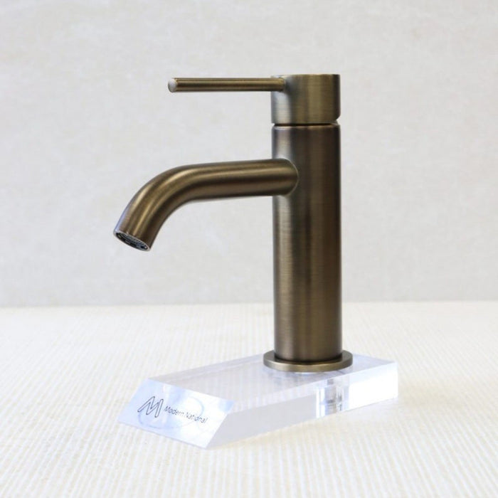 Modernnational Star Mini Brass Curved Spout Basin Mixer