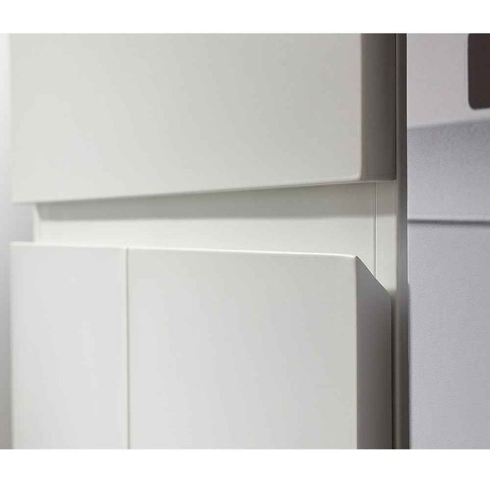 1200*630*930 BTH White Stainless Steel Wire Drawing Board Laundry Cabinet With Polymarble Bench Top